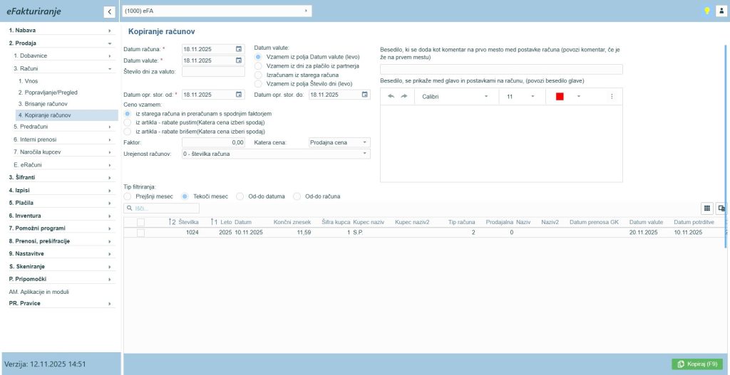 eFA42_kopiranje računov