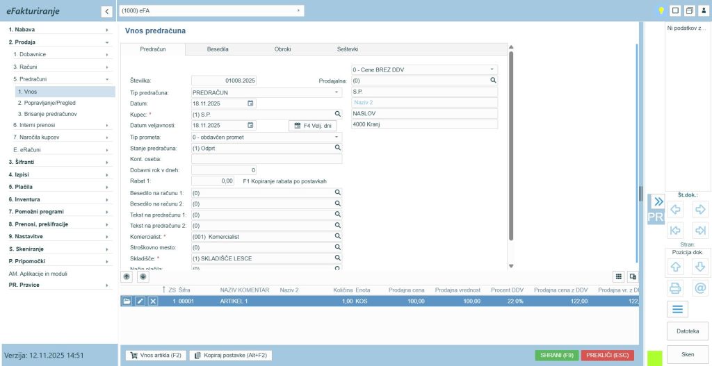 eFA44_vnos predračuna